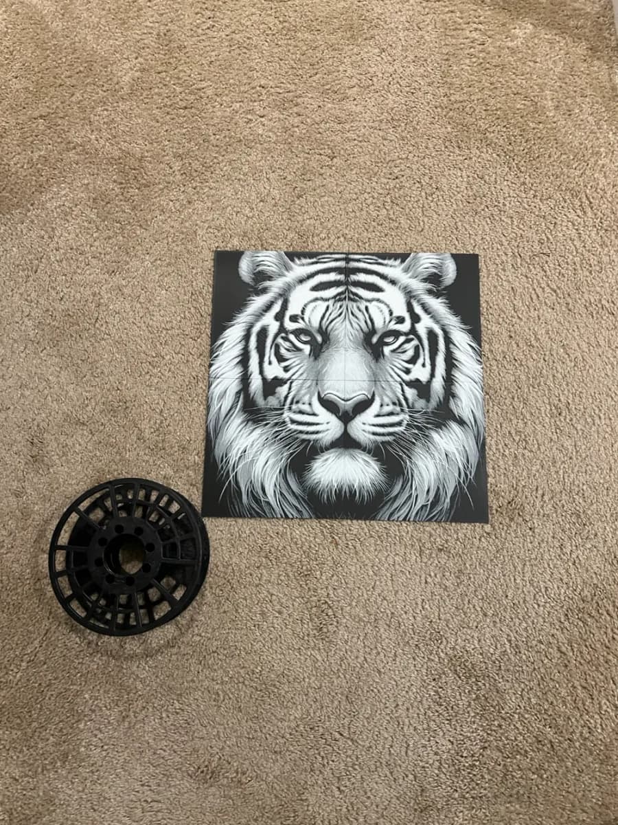 LARGE 400x400 Tiger Art Hueforge by RP47 Designs HueForge model: LARGE 400x400 Tiger Art Hueforge by RP47 Designs