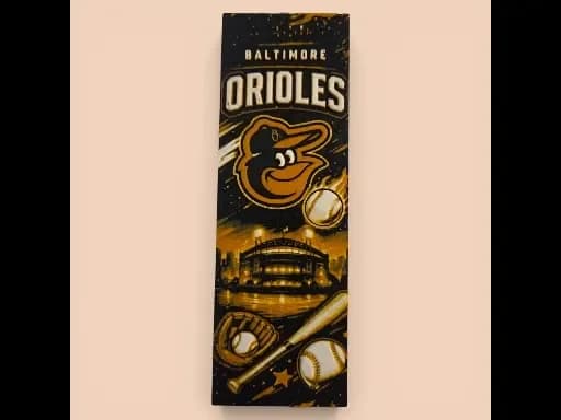 MLB Baltimore Orioles 50mm by 150mm Bookmark by MythicHue's HueForge model: MLB Baltimore Orioles 50mm by 150mm Bookmark by MythicHue's