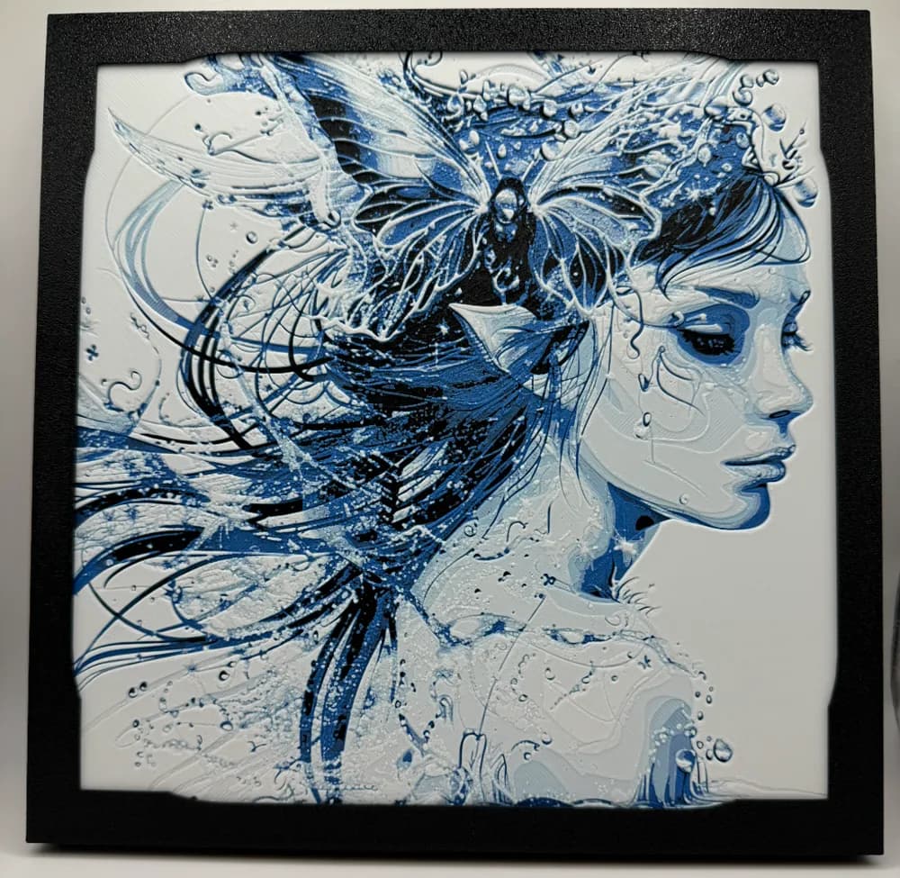 HueForge model: Elemental Fairy - Water by Canadian Gamer