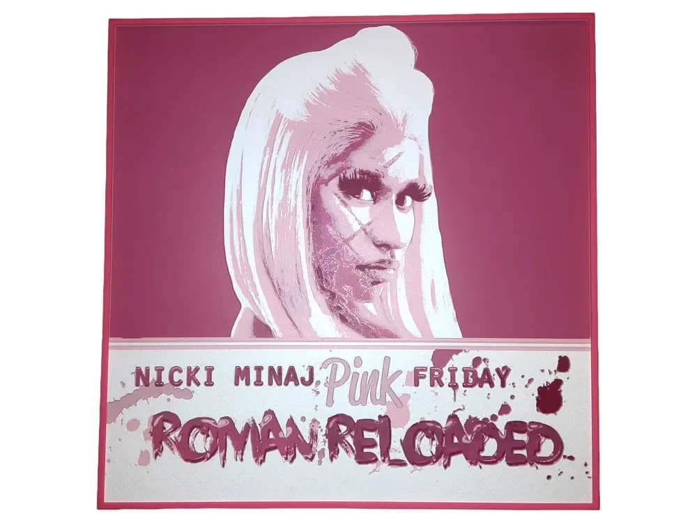 Nicki Minaj Hueforge Pink Friday Roman Reloaded by Elsie Moonshadow HueForge model: Nicki Minaj Hueforge Pink Friday Roman Reloaded by Elsie Moonshadow