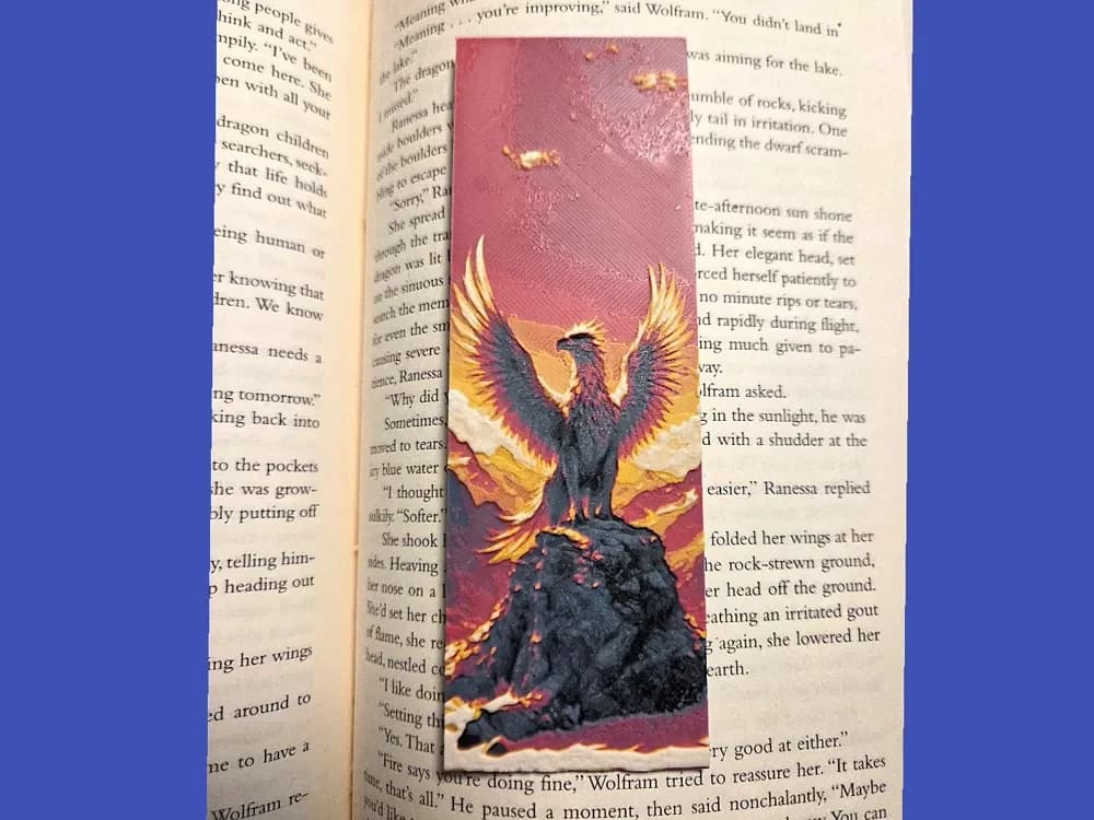 Hippogriff Bookmark by MythicHue's HueForge model: Hippogriff Bookmark by MythicHue's