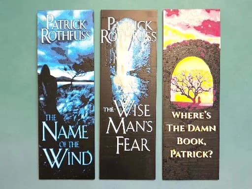 Name of The Wind 50mm by 150mm Bookmark by MythicHue's HueForge model: Name of The Wind 50mm by 150mm Bookmark by MythicHue's