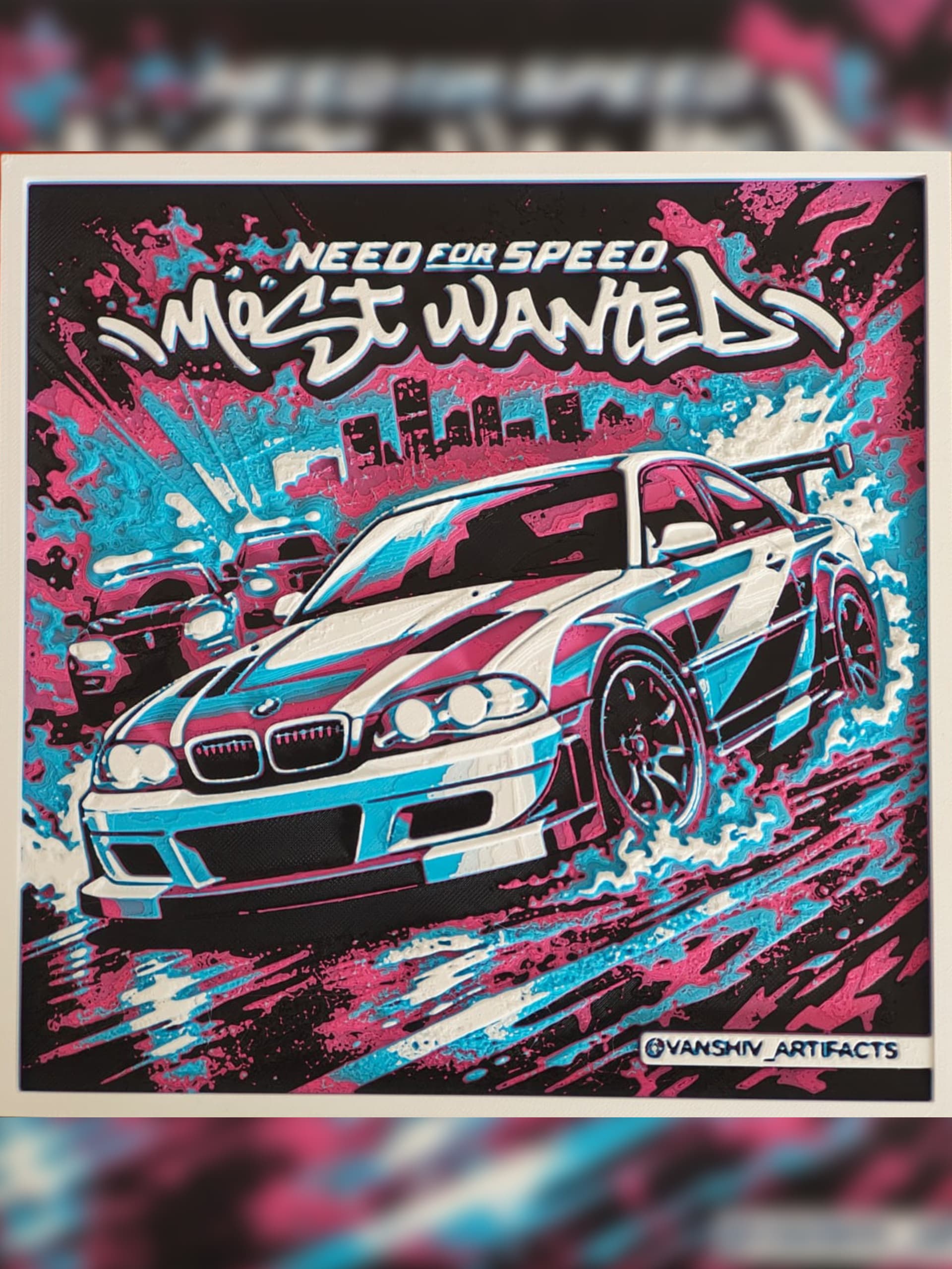Need for Speed Most Wanted – Street Racing Artwork.3mf Need for Speed Most Wanted – Street Racing Artwork.3mf
