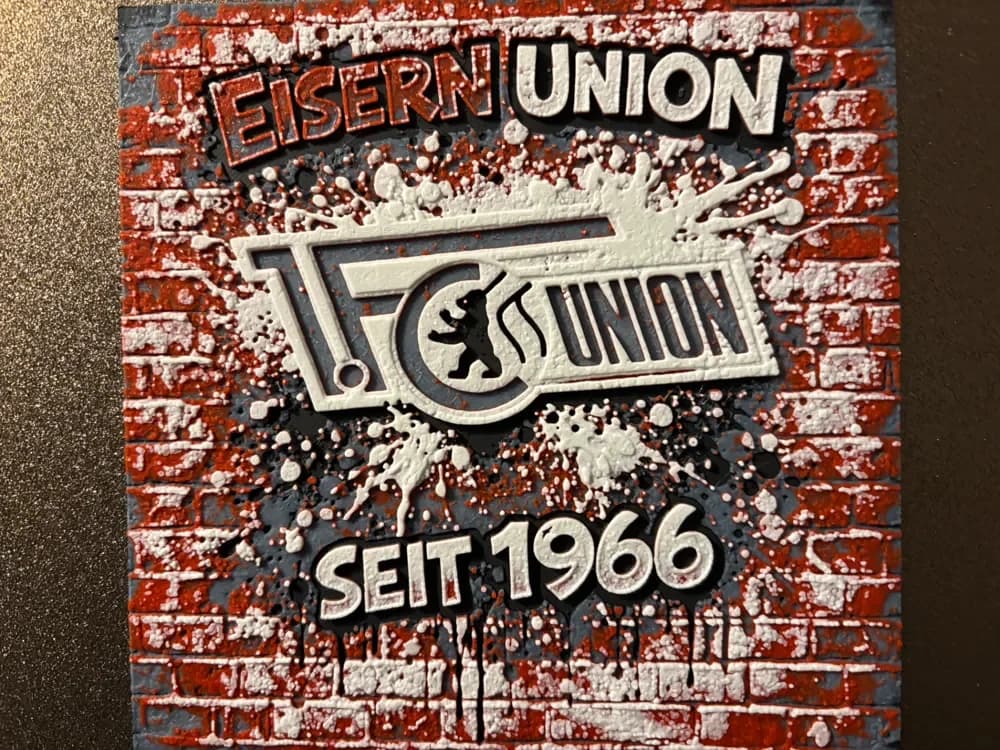 60 Years Eisern Union Berlin Graffiti Hueforge by Reeftank&more HueForge model: 60 Years Eisern Union Berlin Graffiti Hueforge by Reeftank&more