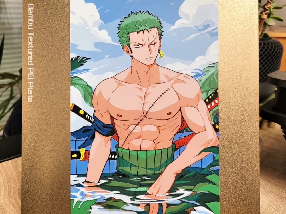 HueForge model: Roronoa Zoro - Fanart - One Piece Hueforge 161x235 by Vincent111