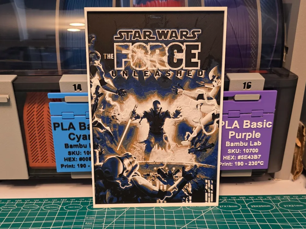 Star Wars: The Force Unleashed Game - Hueforge Art by Lumpy3D HueForge model: Star Wars: The Force Unleashed Game - Hueforge Art by Lumpy3D