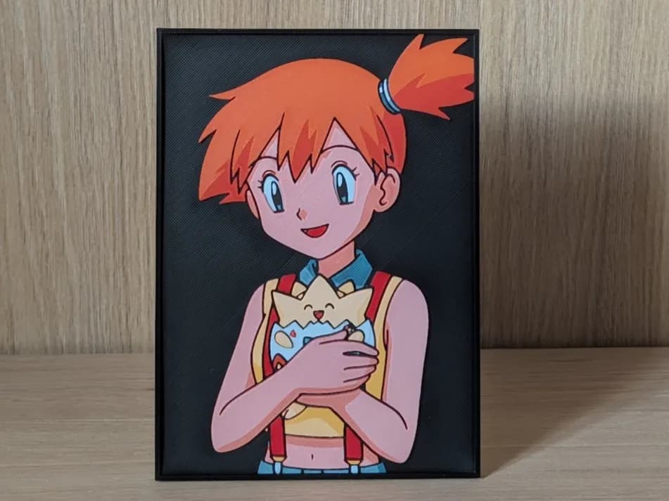 Misty & Togepi Hueforge & Frame Misty & Togepi Hueforge & Frame