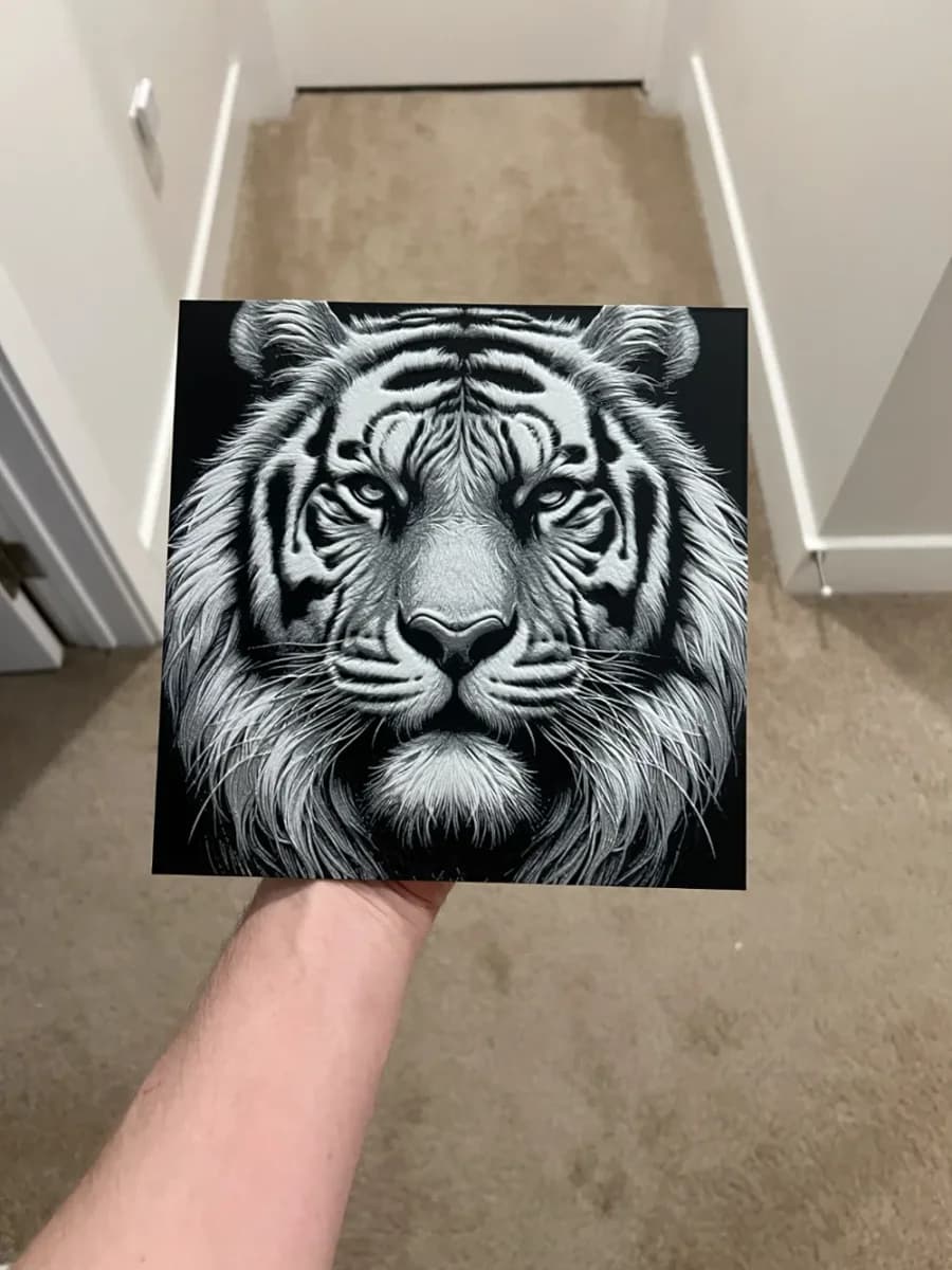 Tiger Face Hueforge by RP47 Designs HueForge model: Tiger Face Hueforge by RP47 Designs