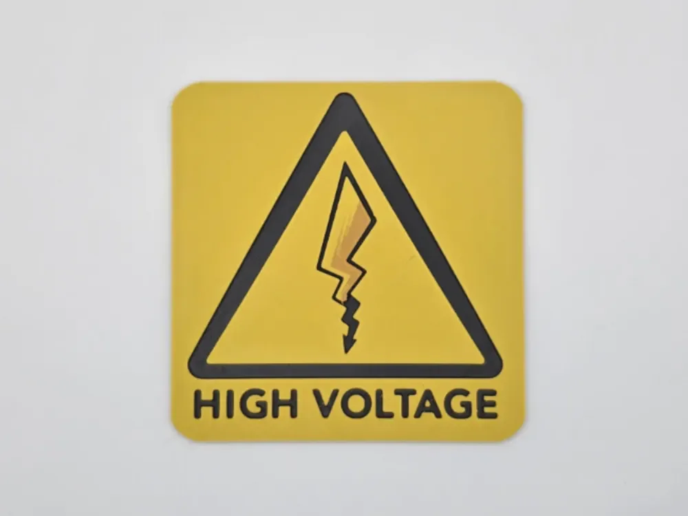 Sign Pikachu High Voltage by Kactus Fpv HueForge model: Sign Pikachu High Voltage by Kactus Fpv