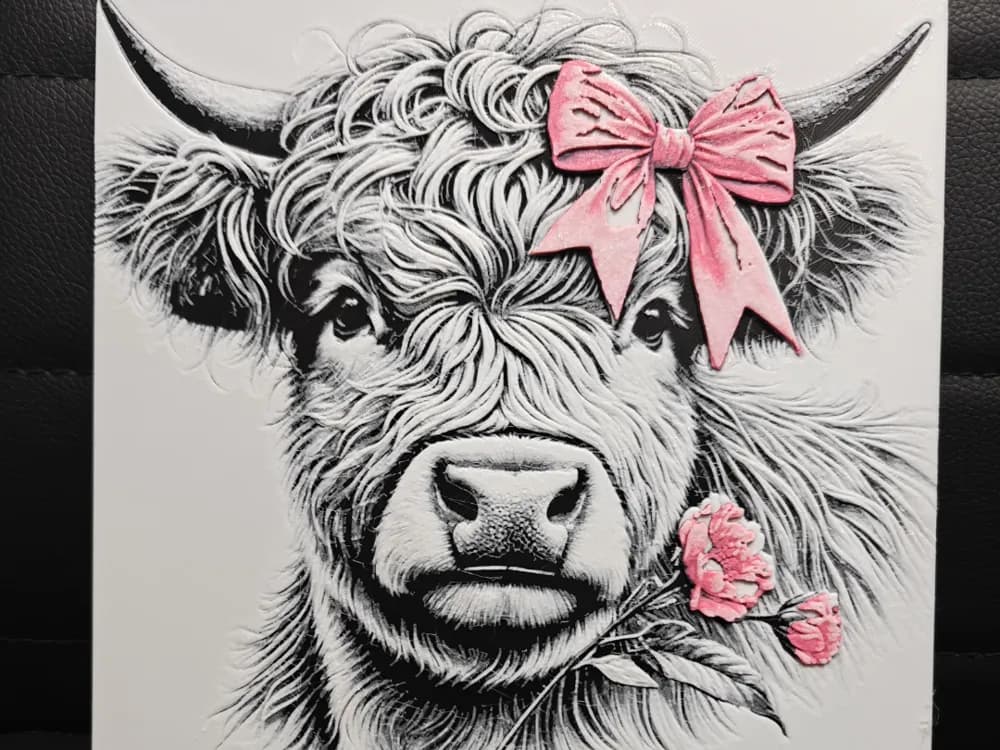 HueForge model: Highland Cow by TheHueforgeLady