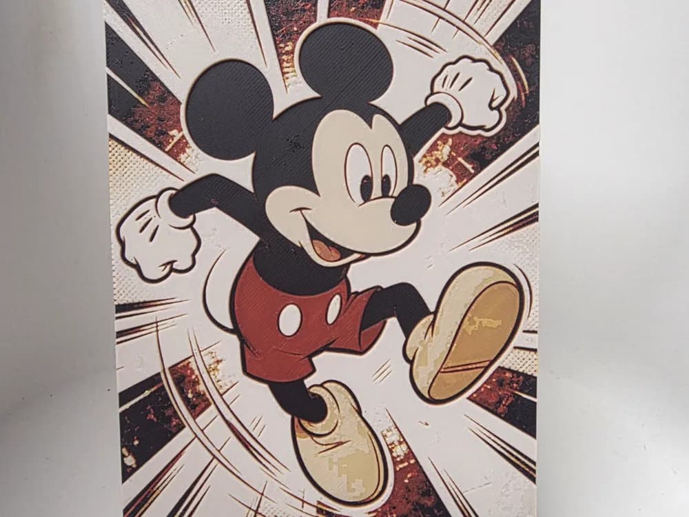 Mickey Mouse Hueforge by Morganja HueForge model: Mickey Mouse Hueforge by Morganja