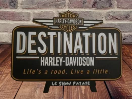 Plaque Harley Davidson " Destination " hueforge by leshowpatate HueForge model: Plaque Harley Davidson " Destination " hueforge by leshowpatate