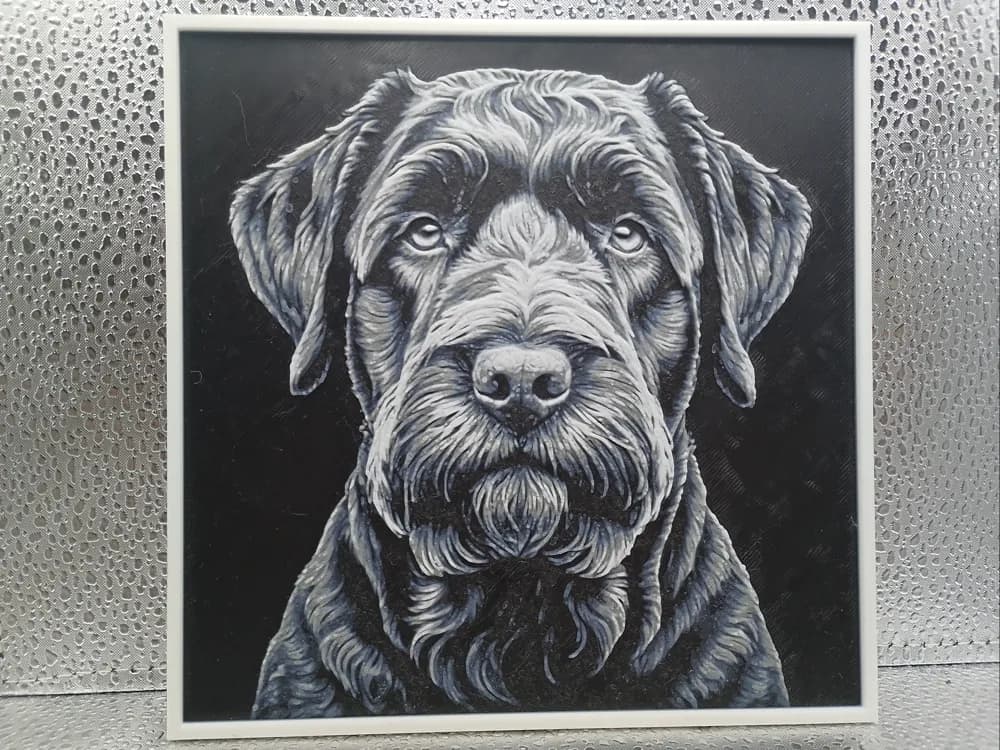 Black Russian Terrier - Hueforge by Borishotch Industries HueForge model: Black Russian Terrier - Hueforge by Borishotch Industries