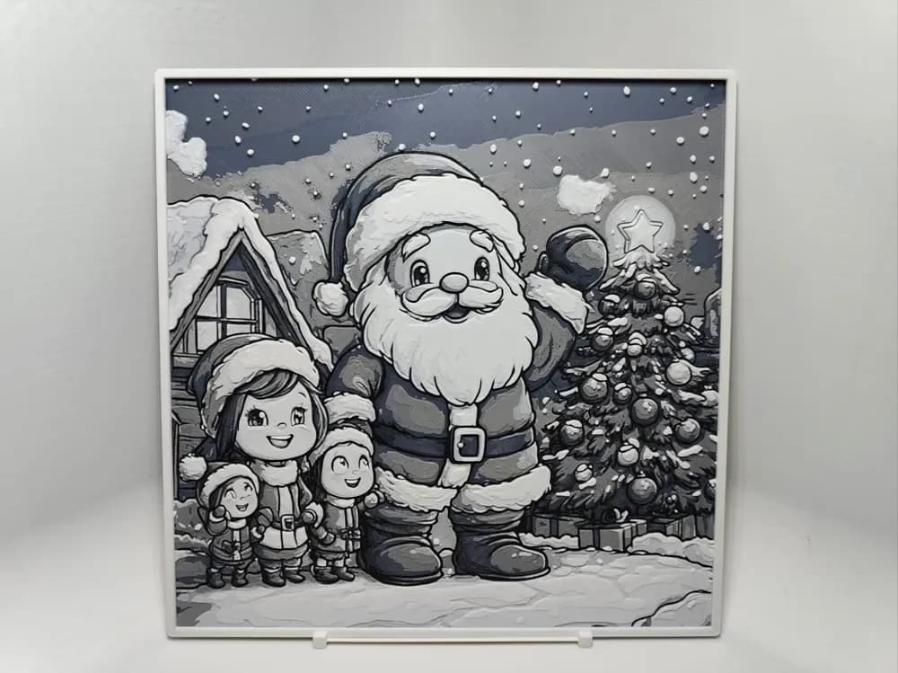 Santa with Kids - Hueforge by BeaN HueForge model: Santa with Kids - Hueforge by BeaN