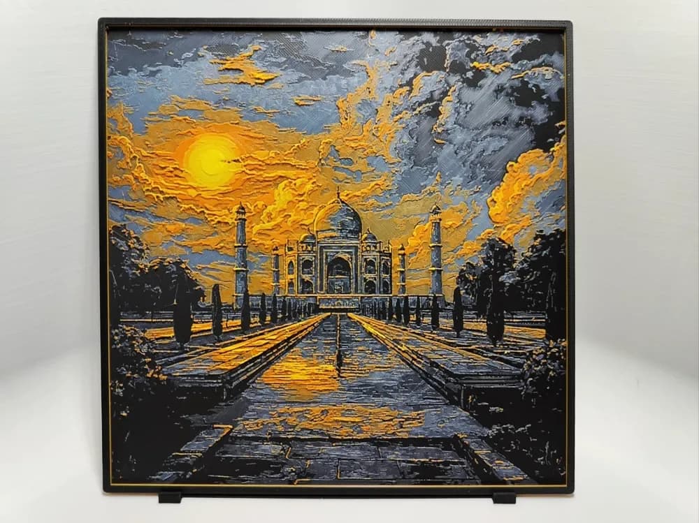 Taj Mahal Sunset - Hueforge by BeaN HueForge model: Taj Mahal Sunset - Hueforge by BeaN