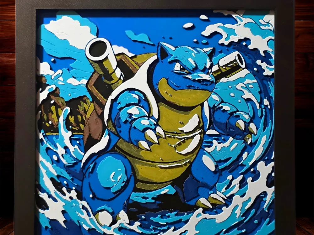 Acrylic Painting Styled Blastoise Acrylic Painting Styled Blastoise