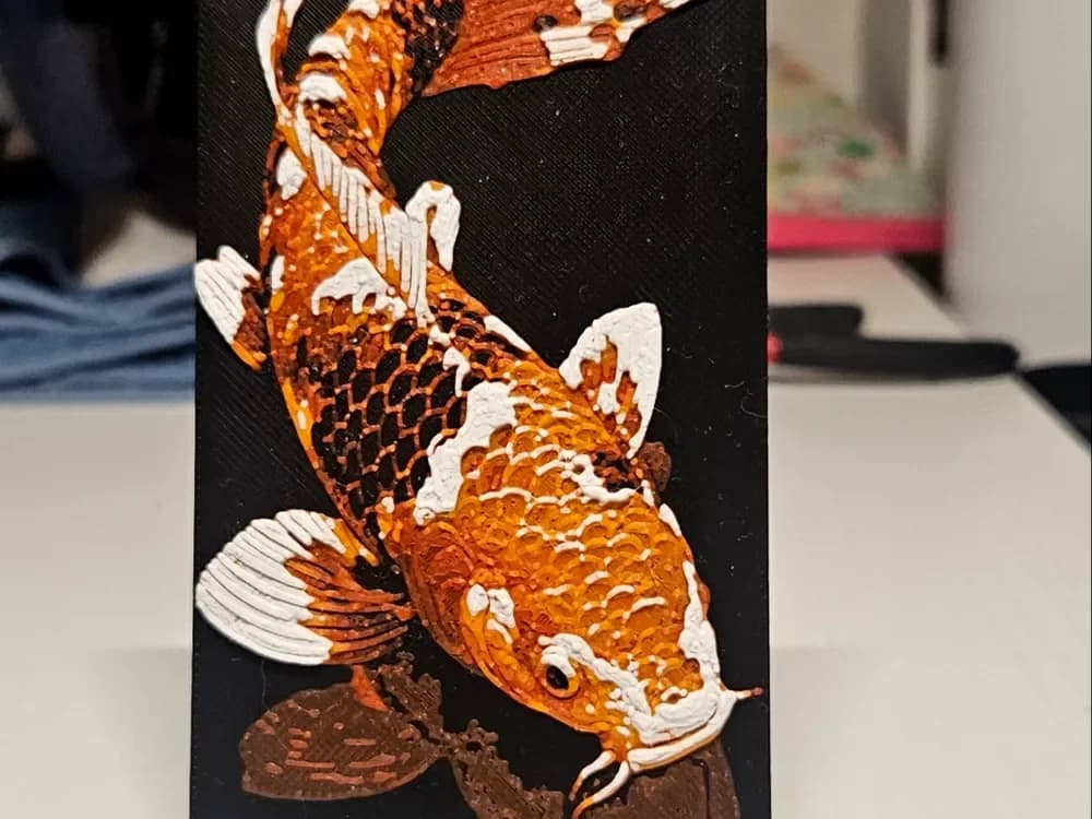 Koi Carp by Mano's 3d_Art HueForge model: Koi Carp by Mano's 3d_Art
