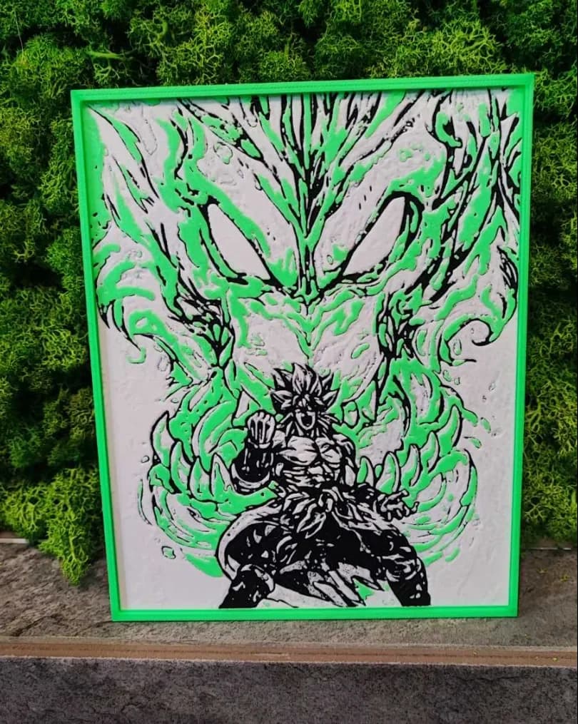 Saiyan Aura by Garuda3D HueForge model: Saiyan Aura by Garuda3D