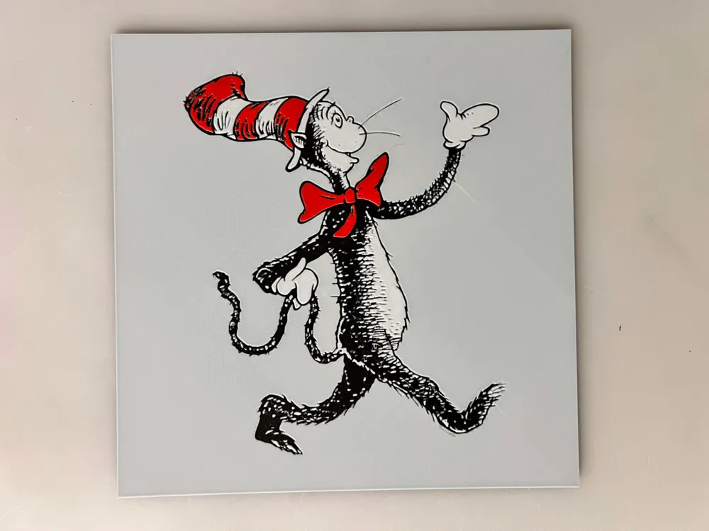 Dr. Seuss The Cat in the Hat by 3djd HueForge model: Dr. Seuss The Cat in the Hat by 3djd