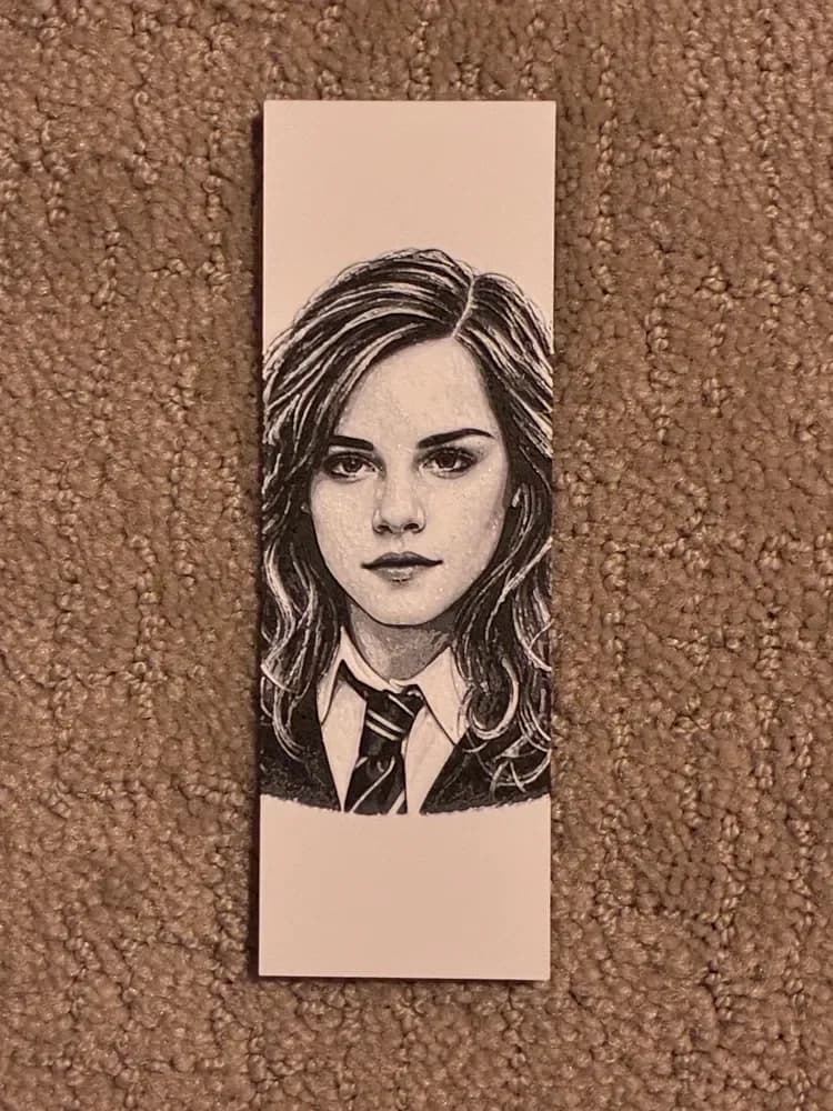 Hermione Granger Bookmark by The SkyLab 3D HueForge model: Hermione Granger Bookmark by The SkyLab 3D