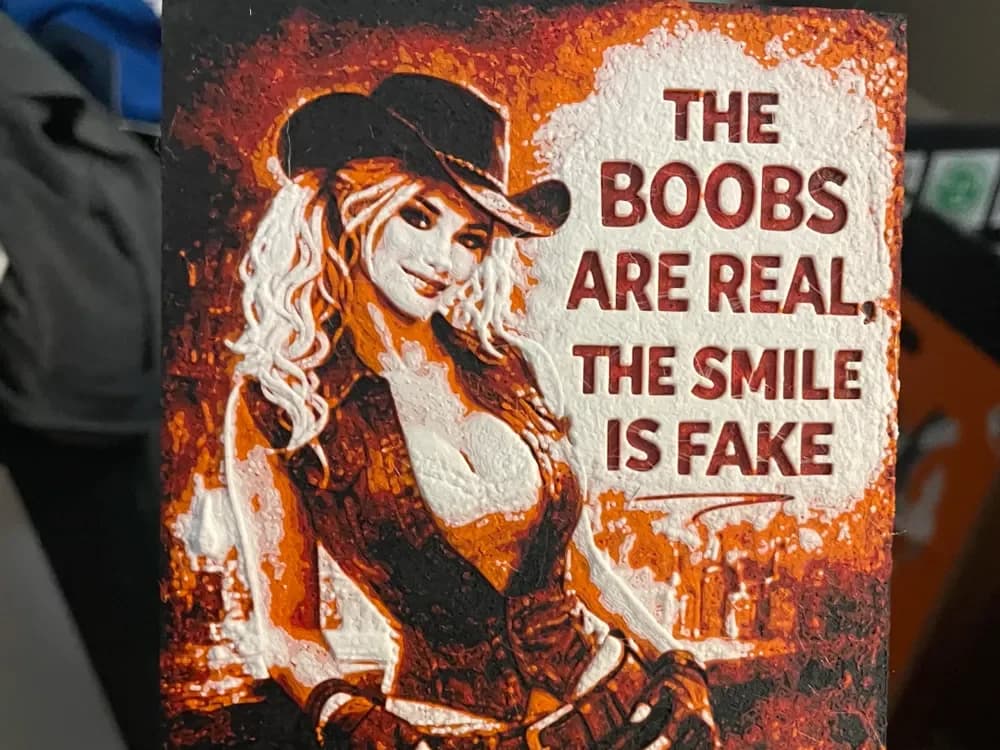 CowGirl Boobs are Real V2 by Advancedtechworldwide HueForge model: CowGirl Boobs are Real V2 by Advancedtechworldwide