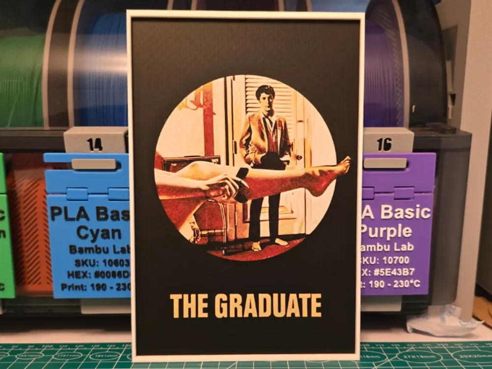 The Graduate Movie Poster - Hueforge Art by Lumpy3D HueForge model: The Graduate Movie Poster - Hueforge Art by Lumpy3D
