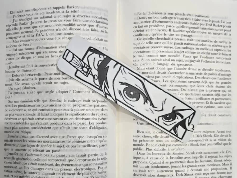 Bookmark Tanjiro Demon Slayer Only Black & White by Kactus Fpv HueForge model: Bookmark Tanjiro Demon Slayer Only Black & White by Kactus Fpv