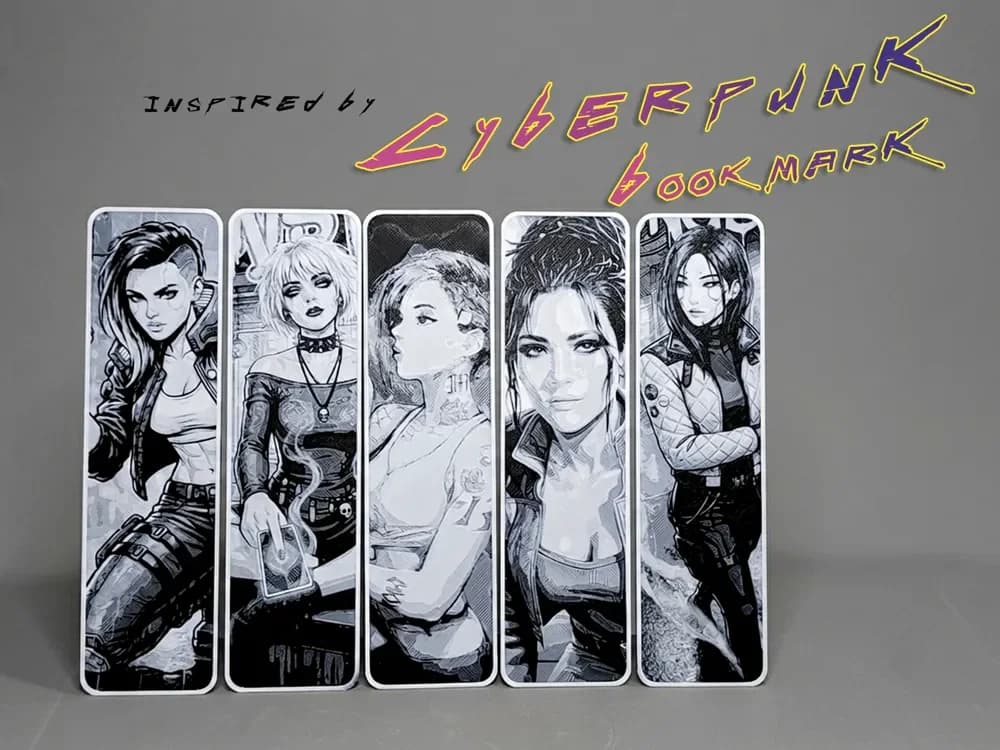 Inspired by Cyberpunk 2077 Bookmark collection Inspired by Cyberpunk 2077 Bookmark collection