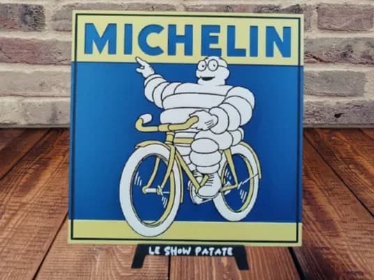 Vintage Michelin Bicycle Plaque hueforge by leshowpatate HueForge model: Vintage Michelin Bicycle Plaque hueforge by leshowpatate