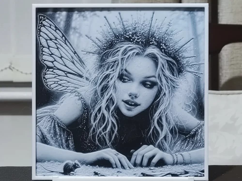 The Curious Fairy - HueForge 2 Color by BoDad HueForge model: The Curious Fairy - HueForge 2 Color by BoDad