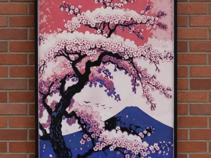 Japan Cherry Blossom Serenity by World of Glt 3d HueForge model: Japan Cherry Blossom Serenity by World of Glt 3d