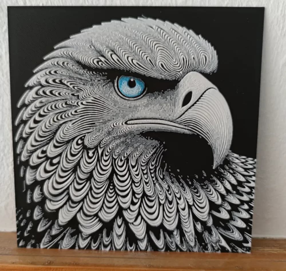 Hueforge of an eagle by Litolunar HueForge model: Hueforge of an eagle by Litolunar
