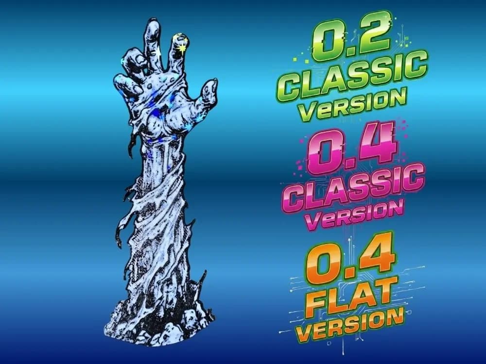 Zombie Hand Bookmark by Atrus Design HueForge model: Zombie Hand Bookmark by Atrus Design