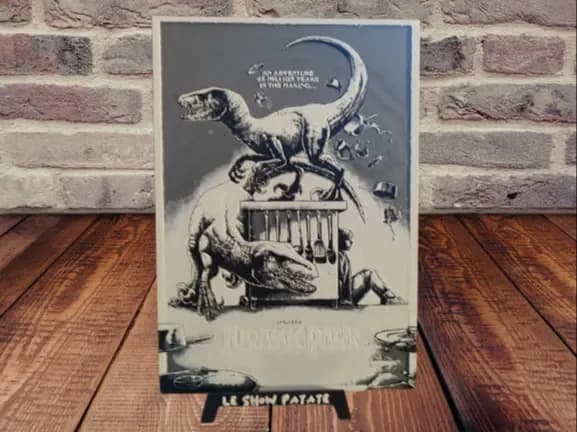 Raptor Jurassic Park Hueforge by leshowpatate HueForge model: Raptor Jurassic Park Hueforge by leshowpatate