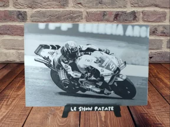 Photo of Johann Zarco during Moto GP 2025 by leshowpatate HueForge model: Photo of Johann Zarco during Moto GP 2025 by leshowpatate