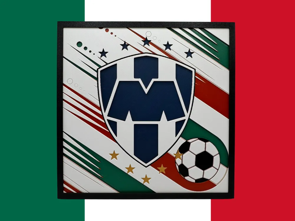 HueForge model: CF Monterrey - Football Club Hueforge by Canadian Gamer