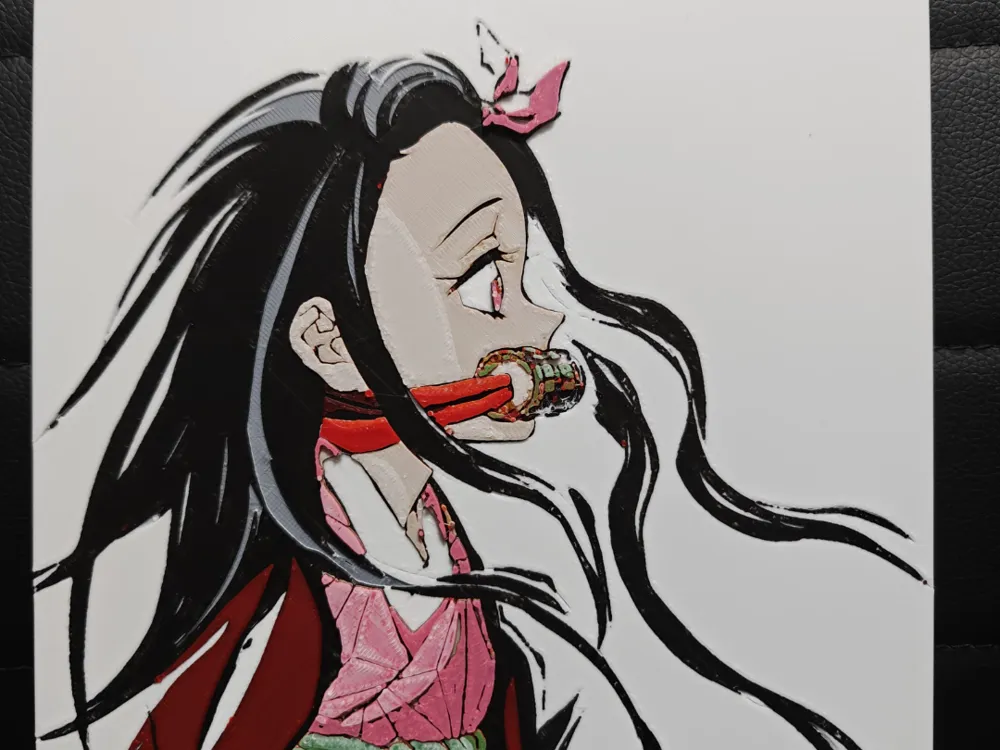 Nezuko Kamado 1 AMS only by TheHueforgeLady HueForge model: Nezuko Kamado 1 AMS only by TheHueforgeLady