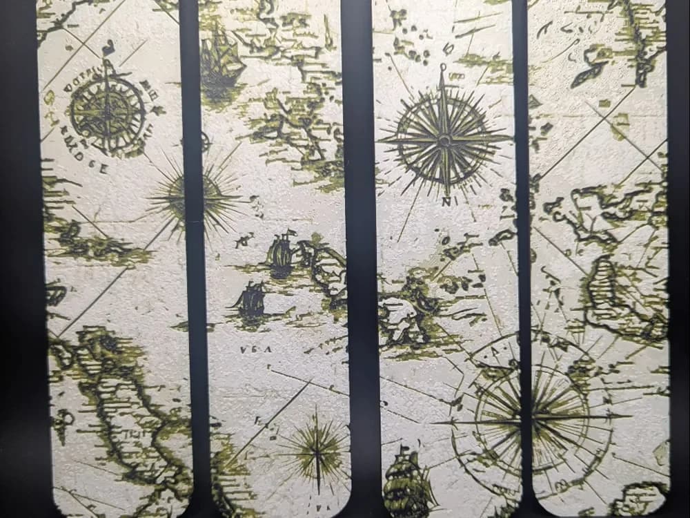 Treasure Map Hueforge Bookmarks by the_bearded_jedi HueForge model: Treasure Map Hueforge Bookmarks by the_bearded_jedi
