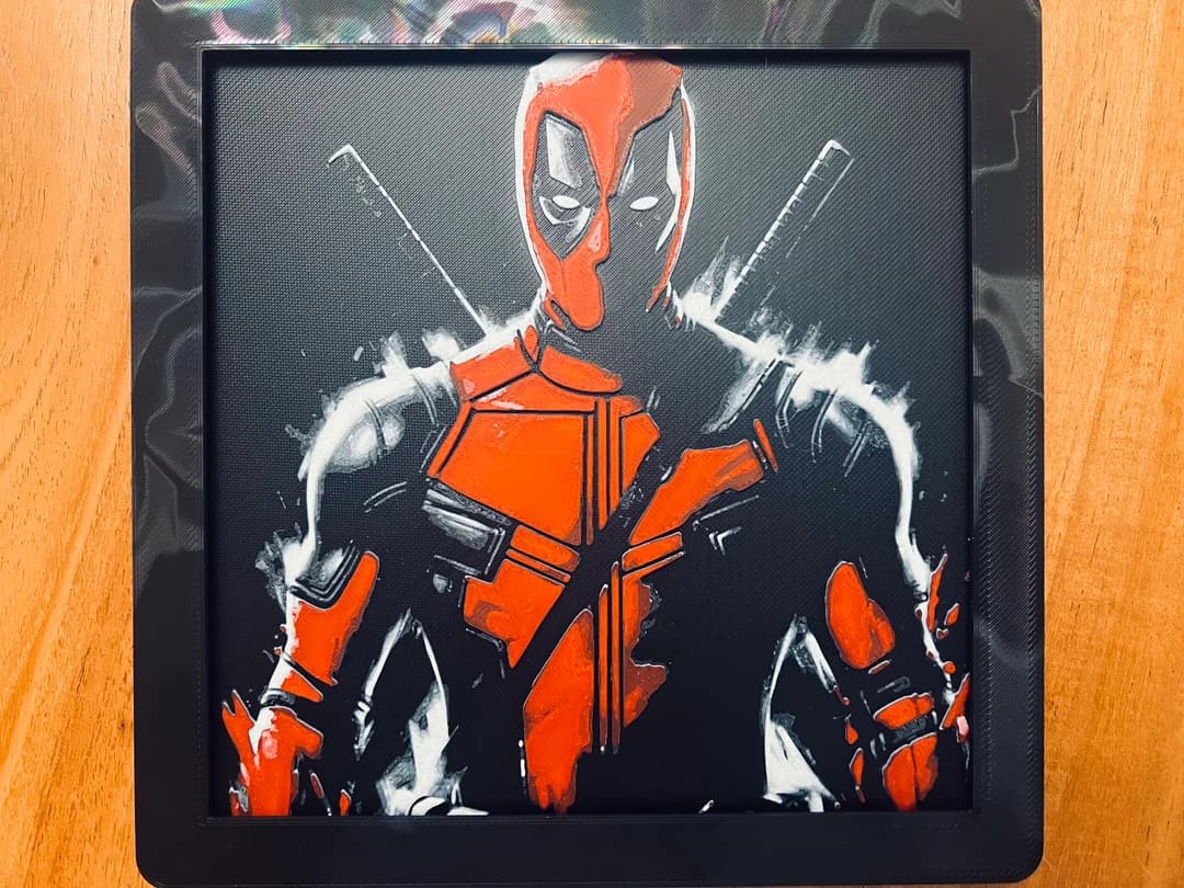 Deadpool by JustBe 3D Printing HueForge model: Deadpool by JustBe 3D Printing