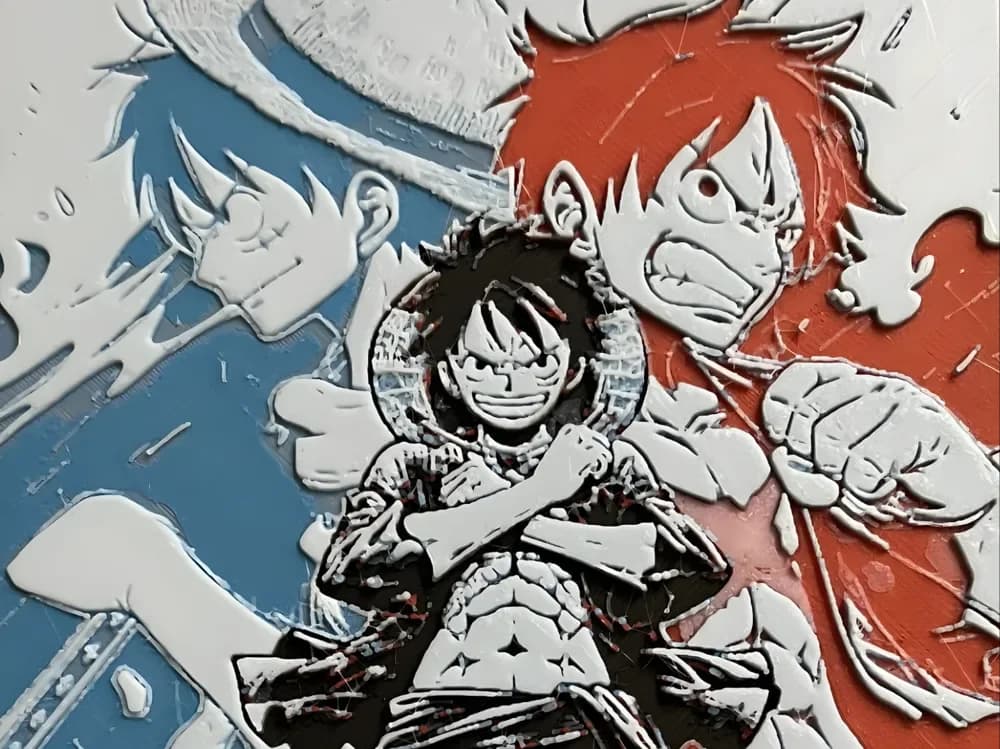 OnePiece Manga Luffy Hueforge by FantasyZ HueForge model: OnePiece Manga Luffy Hueforge by FantasyZ