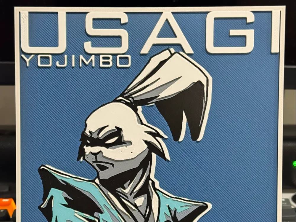 Usagi Yojimbo by Strata Prints HueForge model: Usagi Yojimbo by Strata Prints