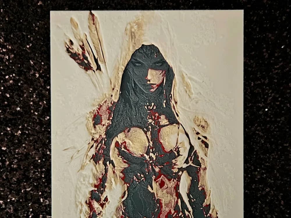 Assasins Creed Woman by Mano's 3d_Art HueForge model: Assasins Creed Woman by Mano's 3d_Art