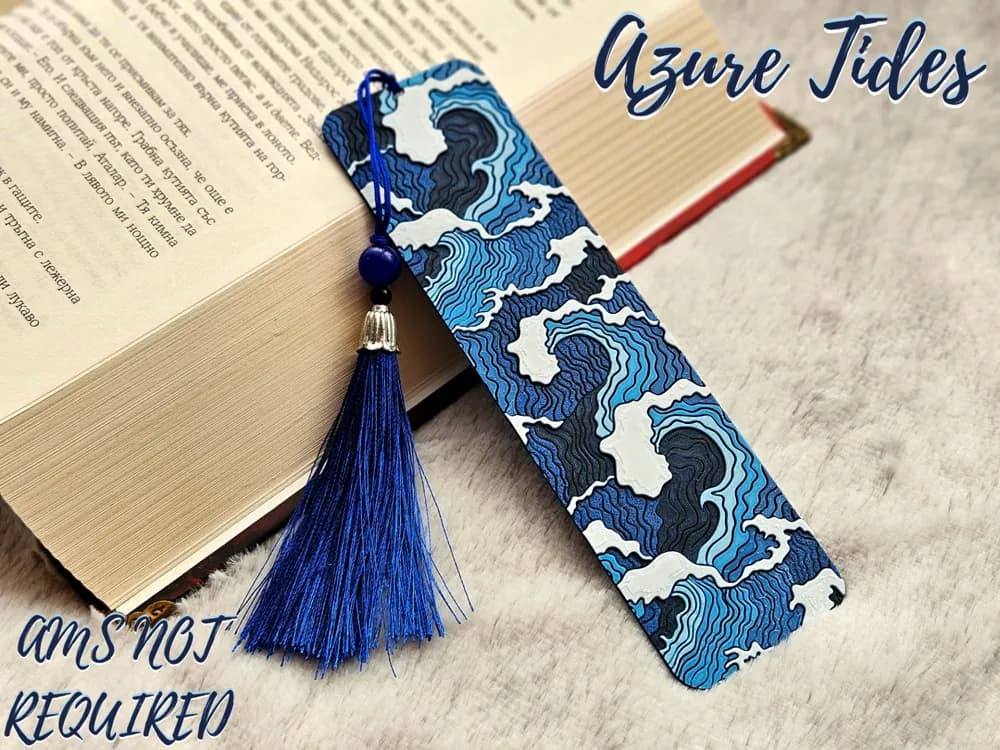 Azure Tides - Bookmark by C3D HueForge model: Azure Tides - Bookmark by C3D