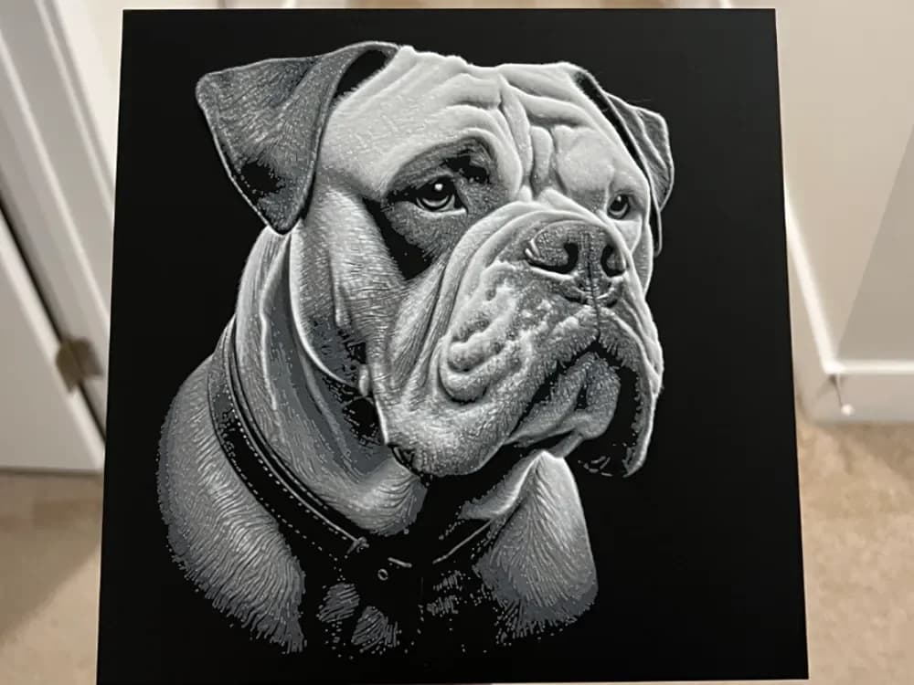 American Bulldog Hueforge Art by RP47 Designs HueForge model: American Bulldog Hueforge Art by RP47 Designs
