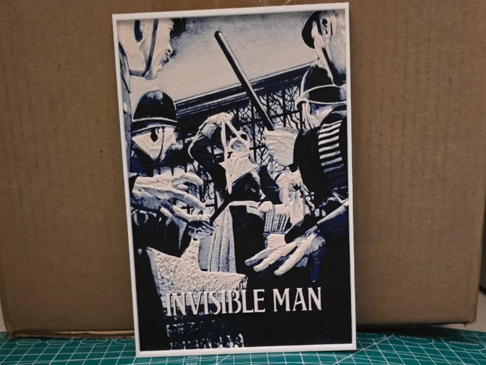 The Invisible Man Movie Poster - Hueforge Art The Invisible Man Movie Poster - Hueforge Art