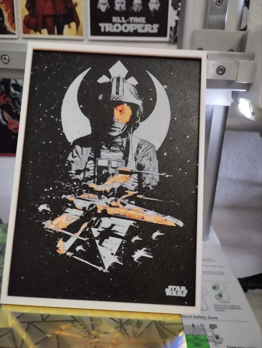 Luke Skywalker Star Wars fan art by FYTY112 HueForge model: Luke Skywalker Star Wars fan art by FYTY112
