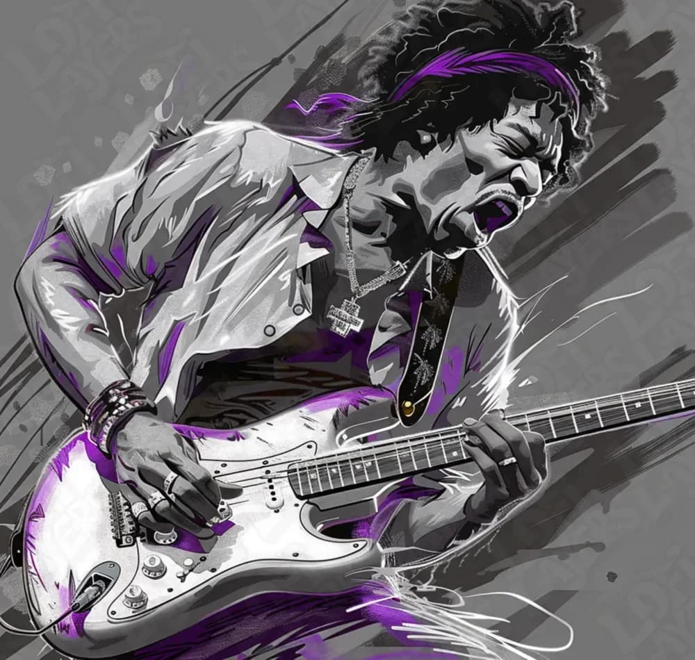 Jimi Hendrix Hueforge by LoFi Layers HueForge model: Jimi Hendrix Hueforge by LoFi Layers