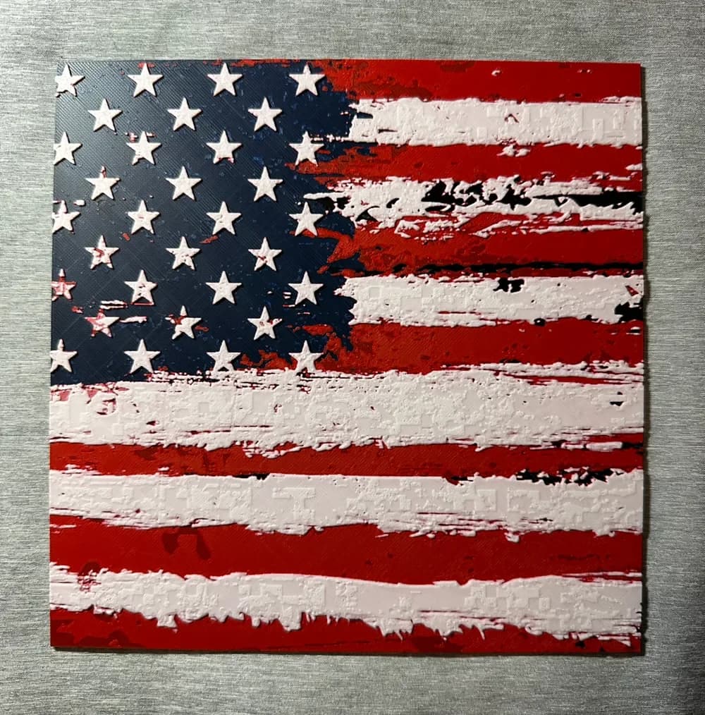 HueForge model: US Flag Hueforge by Hey Ben