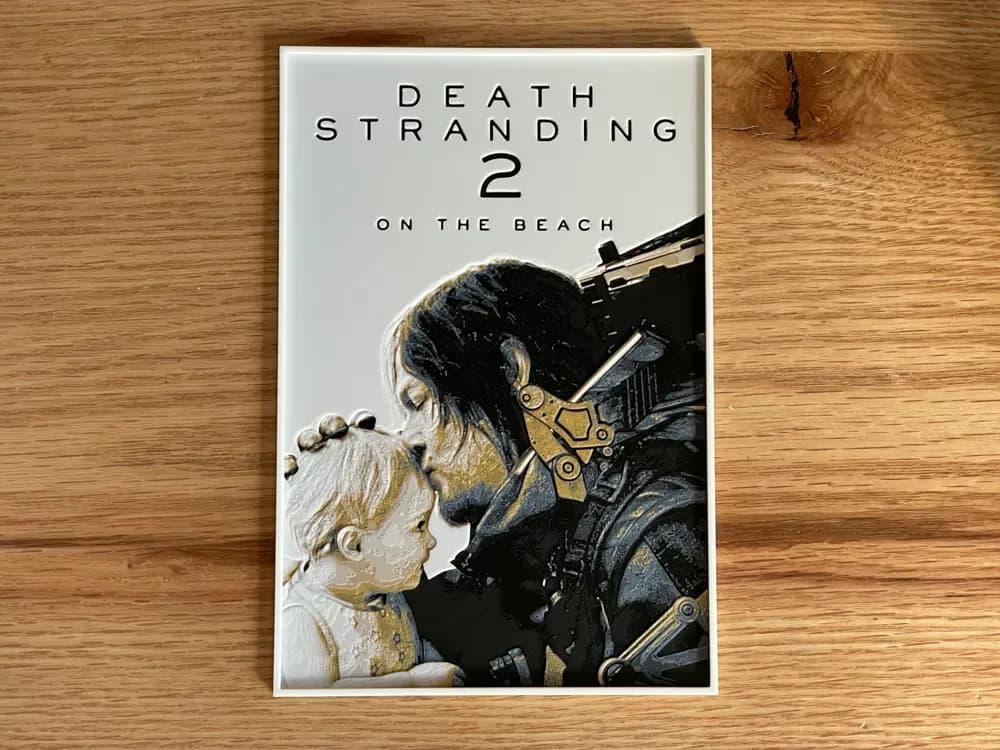 Death Stranding 2 Hueforge Game Poster by NiiON HueForge model: Death Stranding 2 Hueforge Game Poster by NiiON
