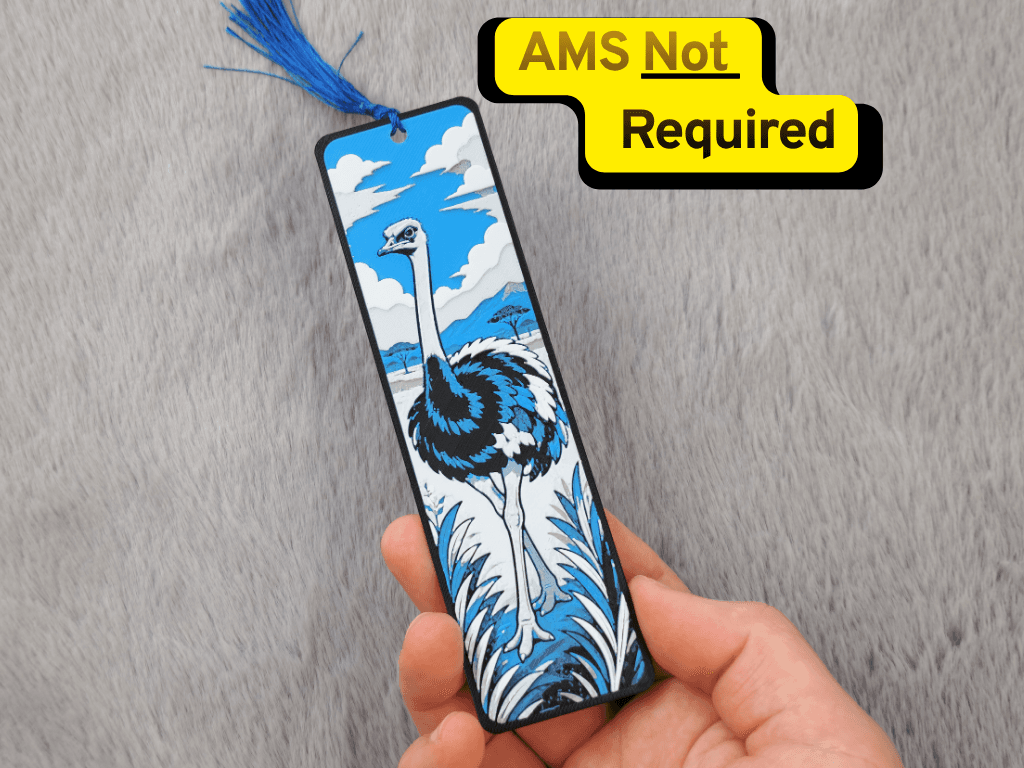 Ostrich Savanna HueForge Bookmark Ostrich Savanna HueForge Bookmark